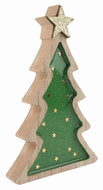 23072 Strom dřevěn&yacute; leskl&yacute; zelen&yacute; 11 x 17,5 x 2 cm na postaven&iacute;-2