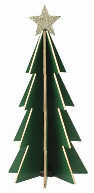 Wooden Tree green o 8.5 x 17 cm for standing