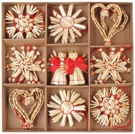 Straw Decoration Mix 6 cm, 24 ks 