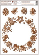 Decorative Window Cling – Gingerbread Wreath