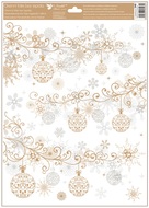 Decorative Window Cling – Winter Branches with Ornaments
