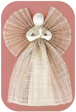 Angel with Wide Skirt  31 cm, Burlap