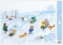 Decorative Window Cling – Children on a Sleigh