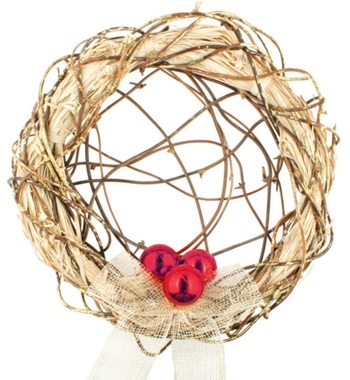 Wreath with Red Balls 30 cm