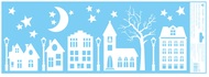 Decorative Window Cling – City with a Moon