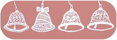 Crochet Ornaments 7 cm (4 Bells)