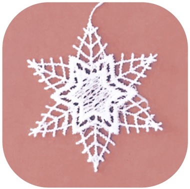 Lace Ornament 8 cm Star