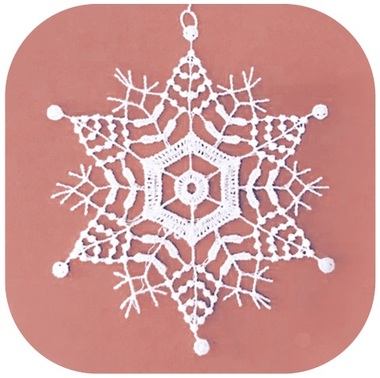 Lace Ornament 8 cm Snowflake