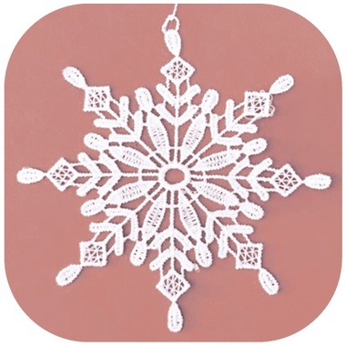 Lace Ornament 10 cm Snowflake