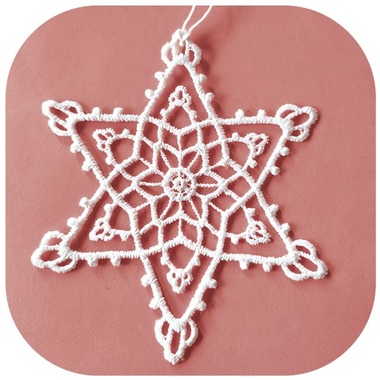 Crocheted Ornament Star 10 cm