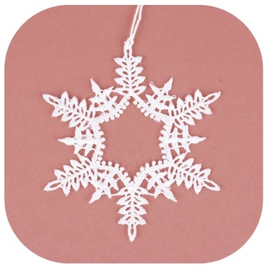 Crocheted Ornament Snowflake 9 cm