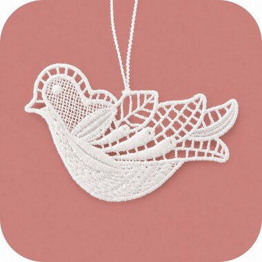 Crochet Bird 9 x 5.5 x 0.2 cm for hanging