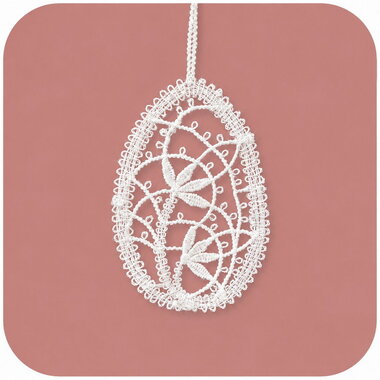 Crochet Egg 4 x 6 x 0.2 cm for hanging