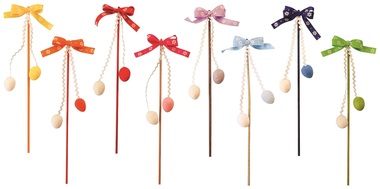 Easter braid, decorative, 21 cm, with ribbon and flowers