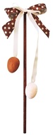  Easter braid, decorative, 25 cm, ribbon with polka dots, eggs, BROWN