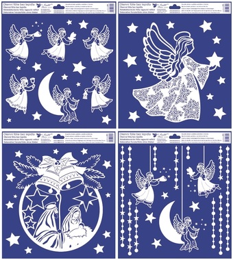 Window Clings Angels and Bethlehem 30 x 33,5 cm