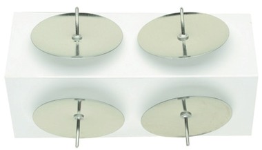 Advent Wreath Candle Holder 4 pcs in Bag, 40 mm SILVER