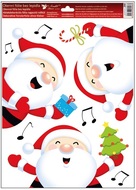Decorative Window Cling – Santas