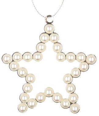 Hanging Star w/Pearls 9 cm