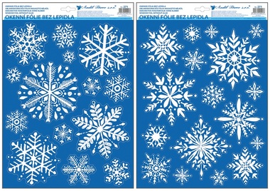 Window Clings Snowflakes with Glitter 29 x 41 cm