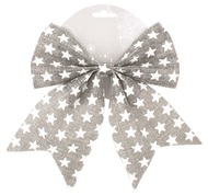 Jute Bow 24 cm Grey w/Stars