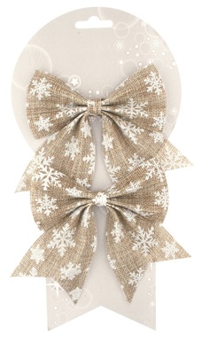 Jute Bow with 14 cm, 2 pcs