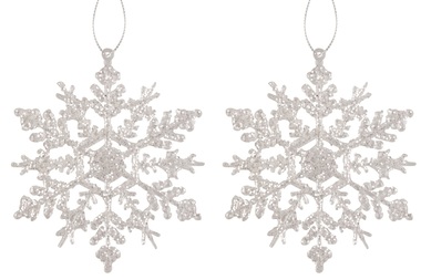 Hanging Snowflake 12,5 cm, 2 pcs