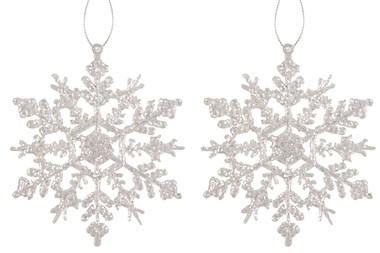 Hanging Snowflake 12,5 cm, 2 pcs