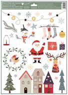 Decorative Window Cling – Santa and Houses
