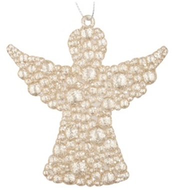Hanging Angel, Plastic Gold 9,5 cm