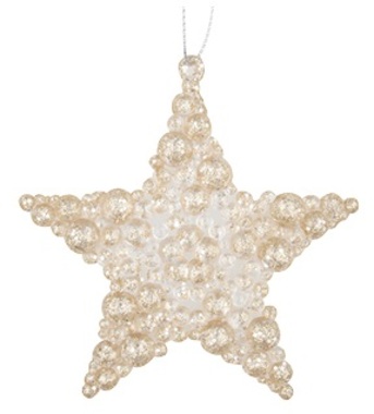 Hanging Star, Plastic Gold 9,5 cm