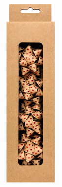 Gift Rosette Red Polka Dots 6.5 cm, 4 pcs