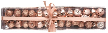 Jingle Bells 1,5 cm, 39 pcs in a box, Copper