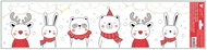 Decorative Window Cling – Animals with a Red Scarf