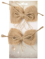 Jute Bow 10 cm, 2 pcs