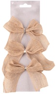 Jute Bow 9 cm, 3 pcs