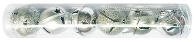 Jingle Bells 3 cm, 6 pcs in a box, Silver