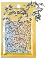 2824 Skleněné kamínky dekorační stříbrné 40 g-1
