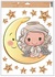 Decorative Window Cling – Angel on the Moon