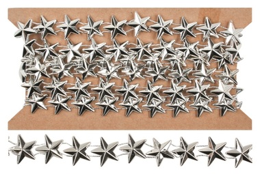 Chain Plastic 1,5 m, Silver with Stars