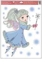 Decorative Window Cling – Angel in Blue