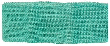 Jute Ribbon width 6 cm, 2 m, Turquois