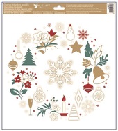 Decorative Window Cling – Wreath with Snowflake