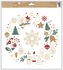 Decorative Window Cling – Wreath with Snowflake
