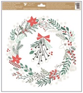 Decorative Window Cling – Wreath with Branches