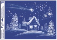 Decorative Window Cling – House with Star