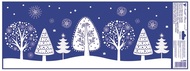 Decorative Window Cling – Trees and Winter Landscape
