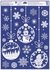 Decorative Window Cling – White Flasks with Snowman