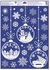 Decorative Window Cling – White Flasks with Snowman with Gift