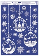 Decorative Window Cling – White Flasks with Dwarfs